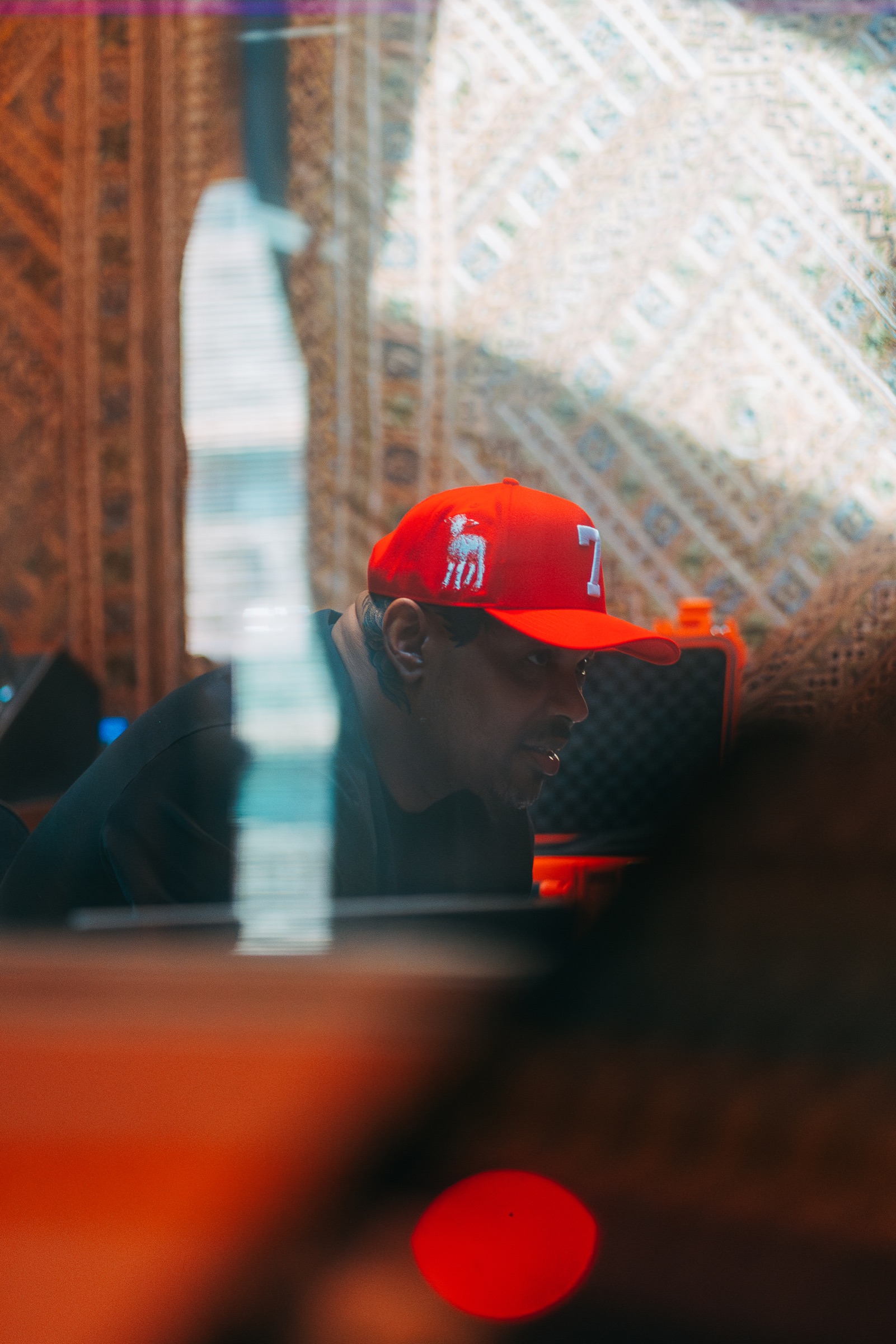 WLPWR focused at work inside the studio